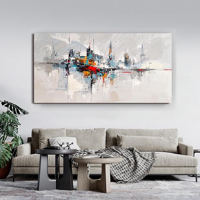 Abstract Wall Art Decor Wall Art Pictures for Living Room Abstract Canvas Art Wall Decor Modern Colorful Wall Art Prints Contemporary Large Wall Art Decorations Bedroom Office Decor 29" X 58"