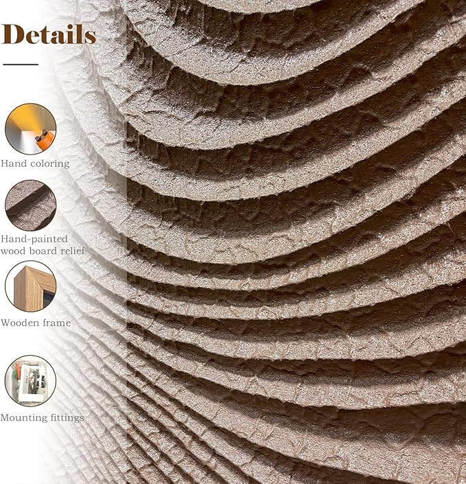 LIUZEYUE - Modern abstract 3D relief art wall decoration painting compatible with various 43.3"x43.3"