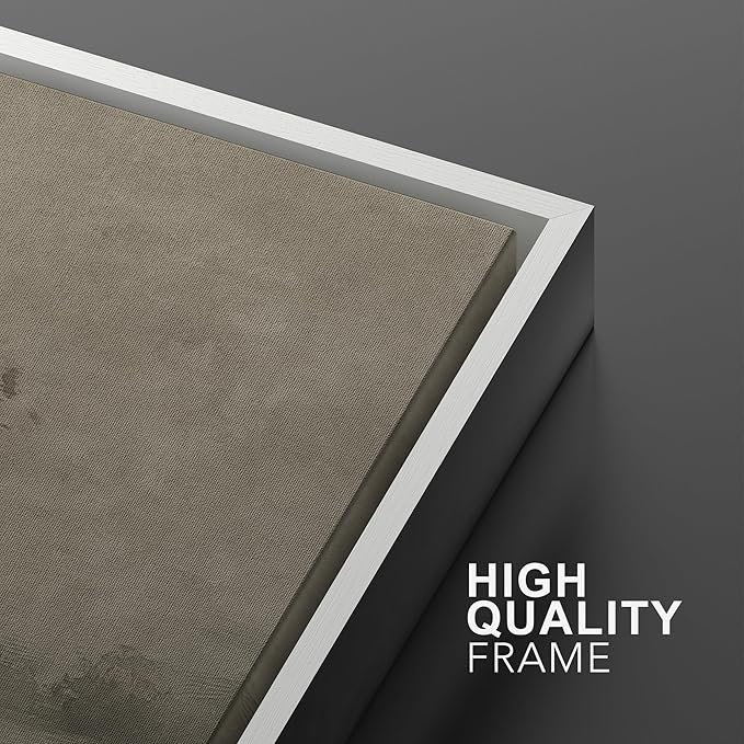 MUDECOR Framed Wall Art Print Set Vintage Landscape Subtle Forest and River in Earthy Tones Illustrations Modern Art Boho Decorative Colorful Chic for Living Room, Bedroom, Office - 16"x24"x3 White