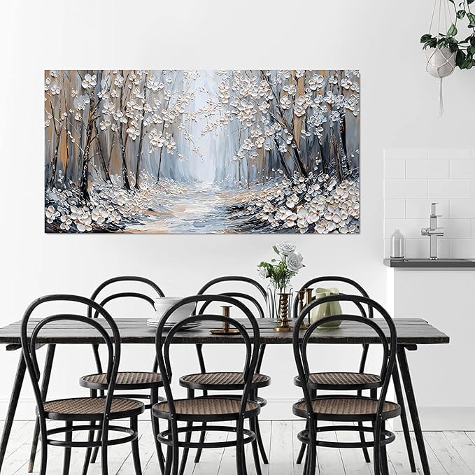 Canvas Wall Art Decor Wall Art Pictures for Living Room Art Work for Wall Decor Landscape Forest Wall Art Prints Modern Flowers Wall Art Decorations Artwork for Walls Bedroom Office Decor 20" X 40"