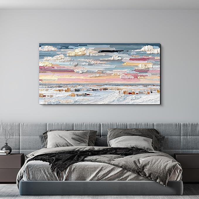 Abstract Canvas Art Wall Decor Wall Pictures For Living Room Canvas Wall Art Decor Large Modern Wall Art Prints Colorful Abstract Wall Art Decor Art Work for Walls Home Bedroom Office Decor 24" X 48"