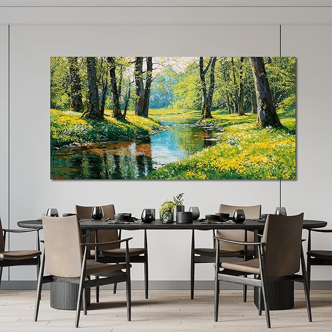 Canvas Wall Art Decor Large Wall Art Pictures for Living Room Modern Landscape Wall Art Prints Canvas Art Wall Decor Nature Forest Wall Art Decorations Artwork for Walls Home Office Decor 24" X 48"