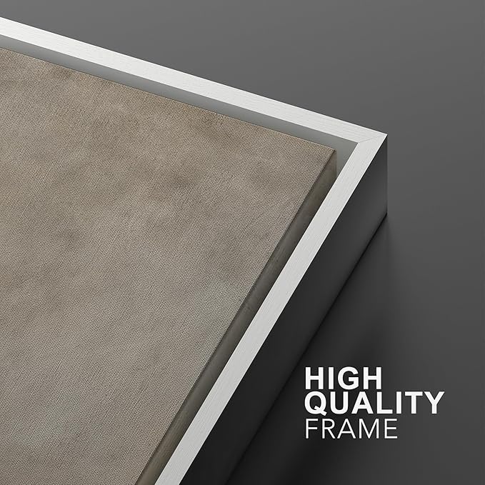 MUDECOR Framed Wall Art Print Set Neutral Abstract Landscape Illustrations Modern Art Boho Decorative Colorful Chic for Living Room, Bedroom, Office - 16"x24"x3 White