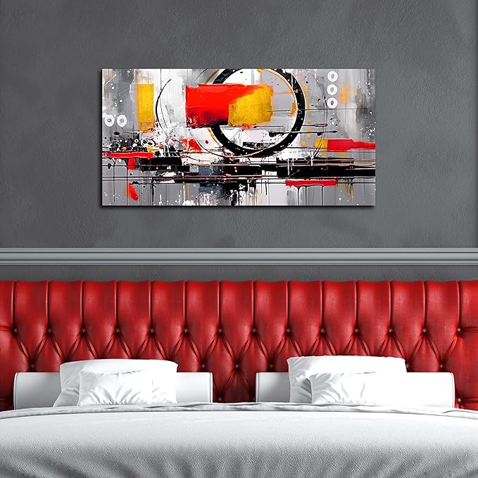 Abstract Paintings Canvas Wall Art - Art Pictures for Wall in Living Room - Modern Wall Art Bedroom Aesthetic Size 20" x 40"