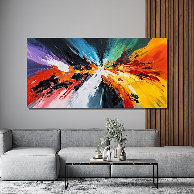 Canvas Wall Art Decor Wall Art Pictures For Living Room Black and White Wall Art Decor Canvas Abstract Art Work Colorful Abstract Wall Art Prints For Bedroom Office Kitchen Home Wall Decor 20" x 40"