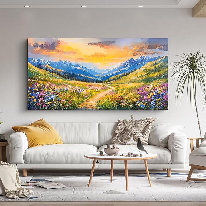 Canvas Wall Art Decor Large Wall Art Pictures for Living Room Nature Landscape Wall Art Prints Canvas Art Wall Decor Modern Botanical Wall Art Decor Artwork for Walls Home Office Wall Decor 24" X 48"