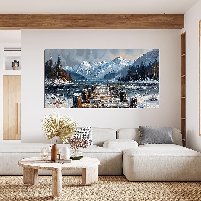 Canvas Wall Art Decor Large Wall Art for Living Room Nature Landscape Wall Art Prints Canvas Art Wall Decor Artwork For Walls Modern Oversized Wall Art Decorations Bedroom Ofiice Kitchen Decor 29"X58"