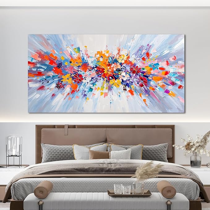 Canvas Oversized Wall Art Decor Large Wall Art Pictures for Living Room Modern Landscape Wall Art Prints Botanical Canvas Art Wall Decor Nature Forest Wall Art Decorations Bedroom Office Decor 29"X58"