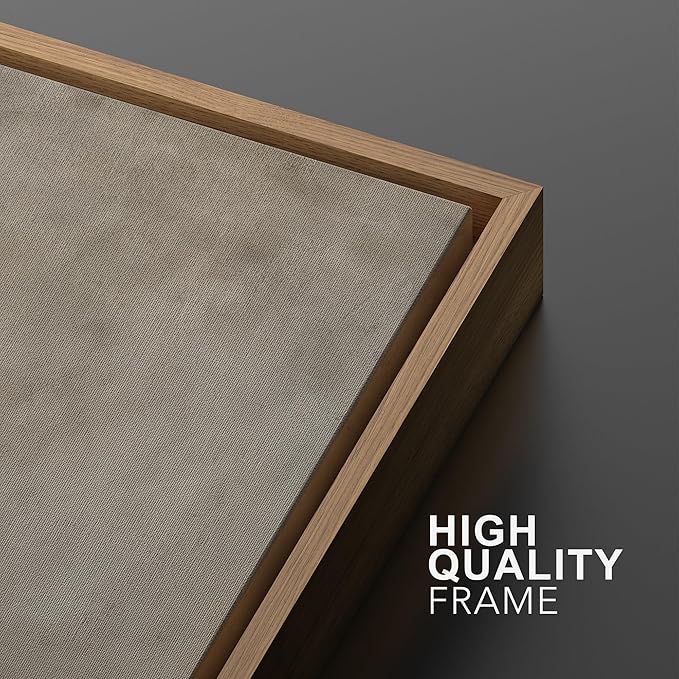 MUDECOR Framed Wall Art Print Set Neutral Abstract Landscape Illustrations Modern Art Boho Decorative Colorful Chic for Living Room, Bedroom, Office - 16"x24"x3 Natural