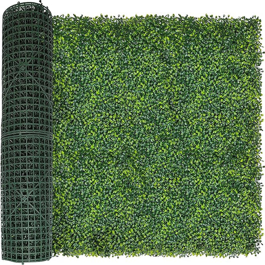 Artificial Boxwood Roll Panels: 40 X 160 in(45 sqft) UV-Anti Artificial Ivy Privacy Fence Wall Screen for Indoor Outdoor Green Grass Wall Decor & Ivy Fence Covering Privacy