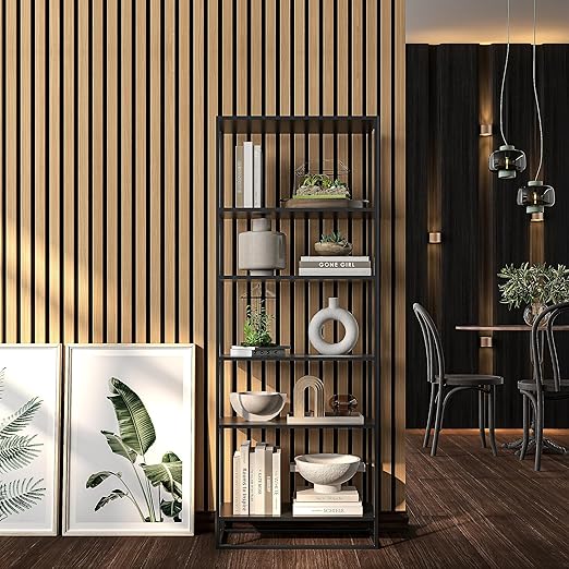 94" L x 24" W Acoustic Wood Wall Paneling, Decorative Sound Proof Panels for Walls and Ceilings, 3D Slat Wood Wall Panels (Set of 10) (American Oak)