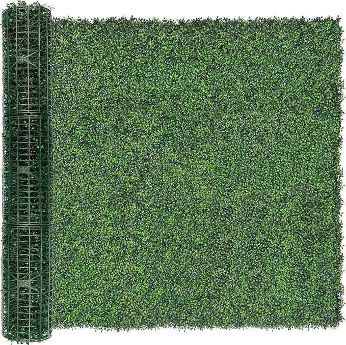 Artificial Ivy Privacy Fence Screen: 72"x 144" (72 SQFT) 4-Layer Leaf UV-Anti Faux Greenery Boxwood Backdrop Ivy Vine Leaf Panels for Outdoor, Indoor, Garden, Backyard and Decor
