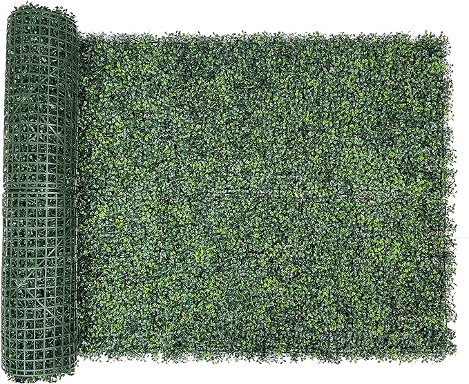 Bybeton Artificial Ivy Privacy Fence Screen,40"x120" (33.33 sqft) UV-Anti Faux Boxwood Roll Grass Wall Panels for Patio Balcony Privacy, Garden, Backyard Greenery Wall Backdrop and Fence Decor