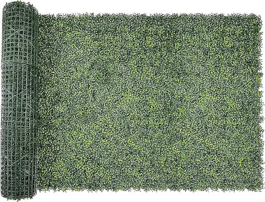 Bybeton Artificial Boxwood Hedge Panel Roll, 48"x120" (40 sqft) UV-Resistant Faux Ivy Privacy Screen for Fence, Garden, Patio, Balcony, Backyard – Realistic Greenery Wall Decor
